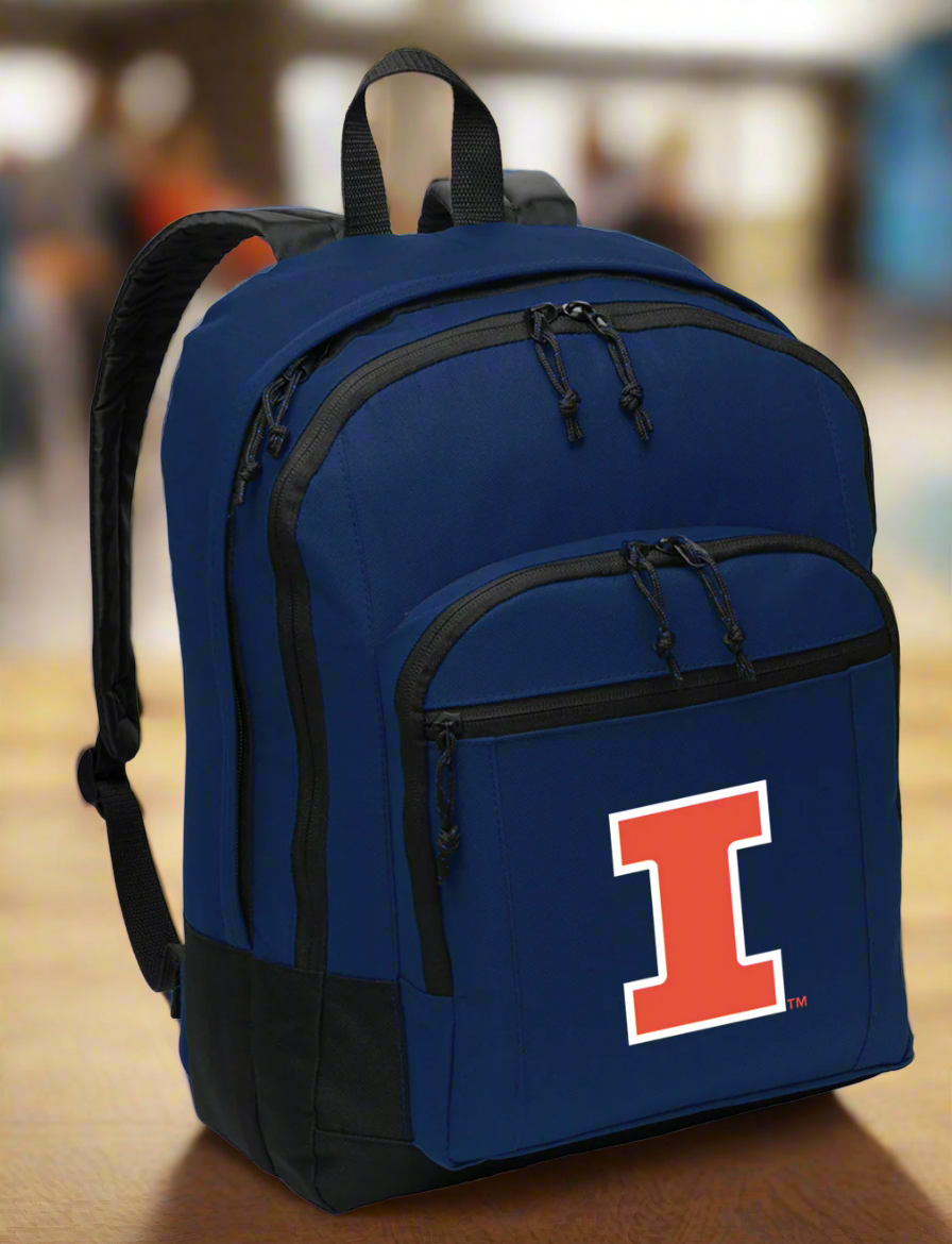 University of Illinois Backpack Illini Medium Classic Style Backpack