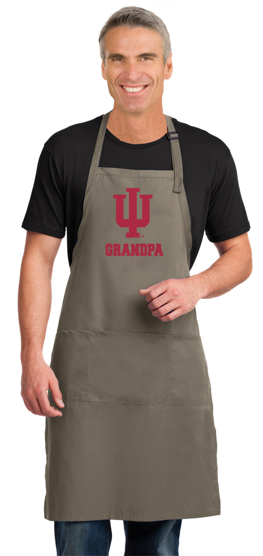 Indiana University Large Apron IU Apron - Adjustable with Pockets