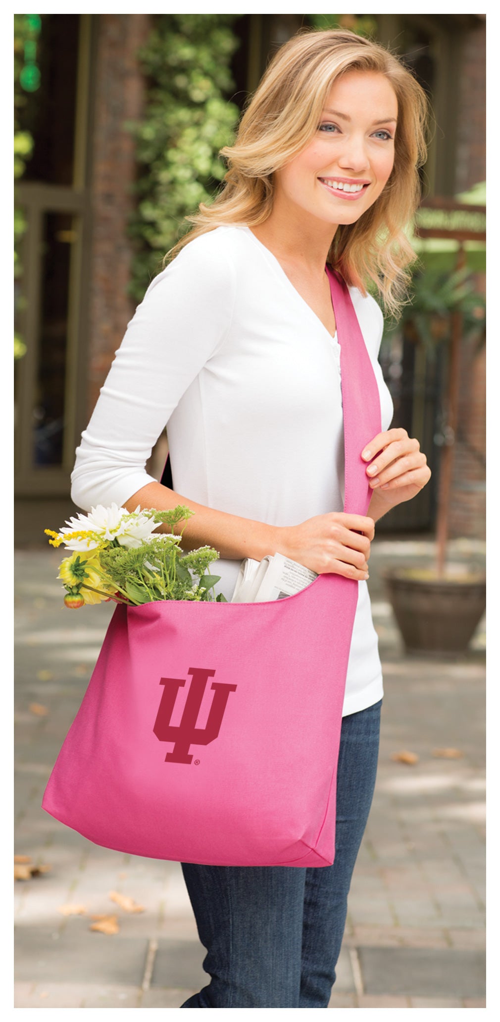 Indiana University Cross Body Bag IU Shoulder Tote Bag - Sling Style