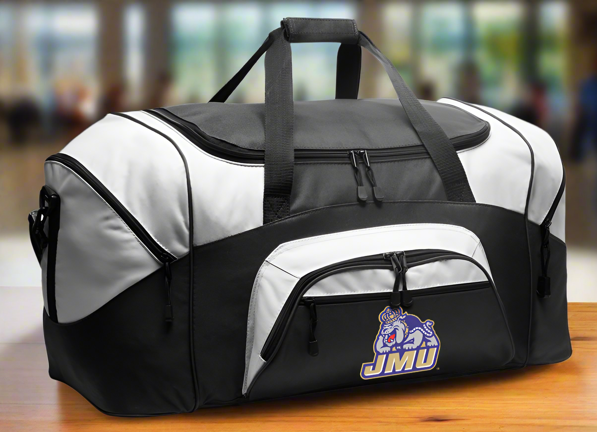 JMU Large Duffel Bag James Madison University Suitcase Luggage Bag