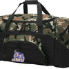 JMU Large Camo Duffel Bag James Madison University Suitcase or Sports Gear Bag