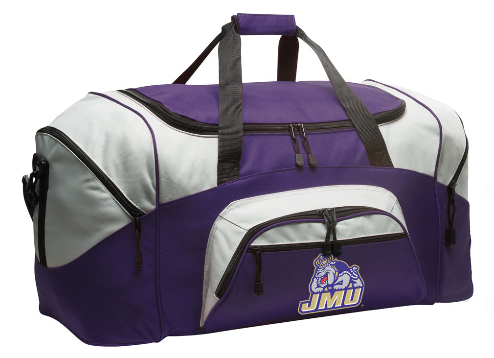 JMU Large Duffel Bag James Madison University Suitcase Luggage Bag