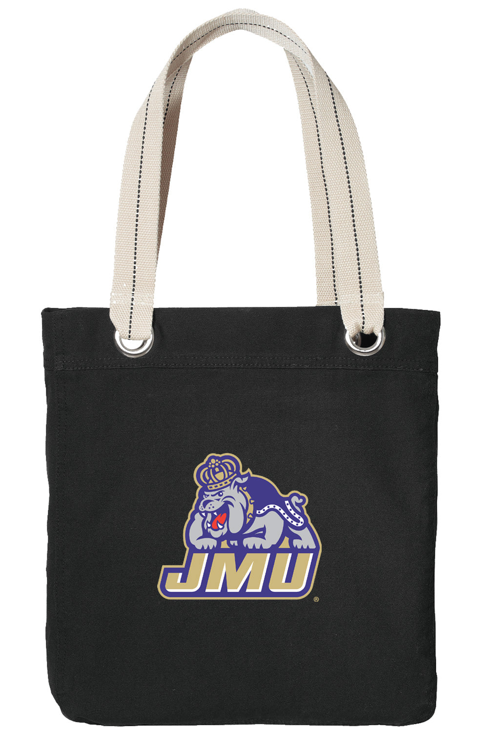 JMU Tote Bag James Madison University Deluxe Canvas Shoulder Bag