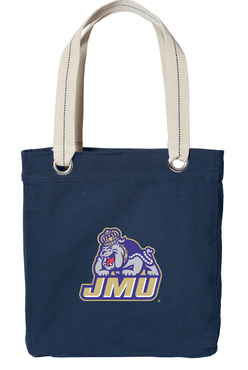 JMU Tote Bag James Madison University Deluxe Canvas Shoulder Bag