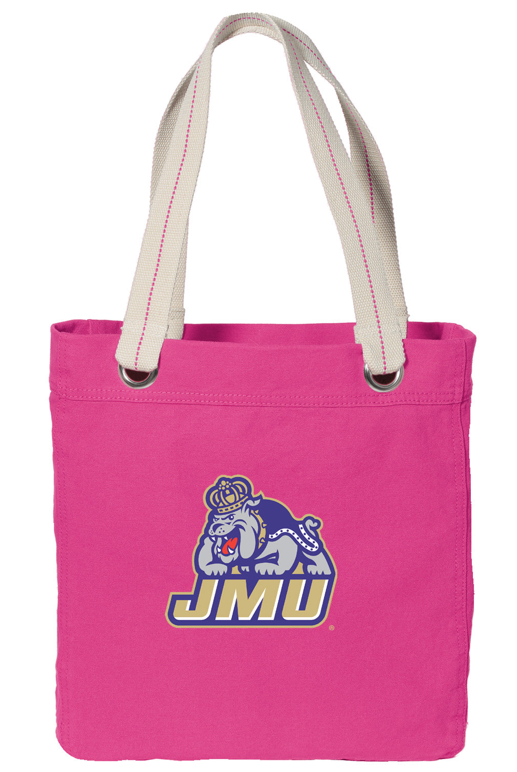 JMU Tote Bag James Madison University Deluxe Canvas Shoulder Bag