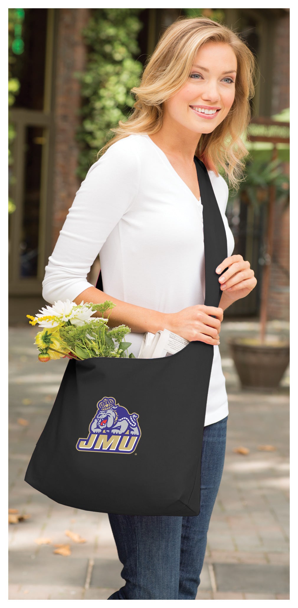 JMU Cross Body Bag James Madison University Shoulder Tote Bag - Sling Style