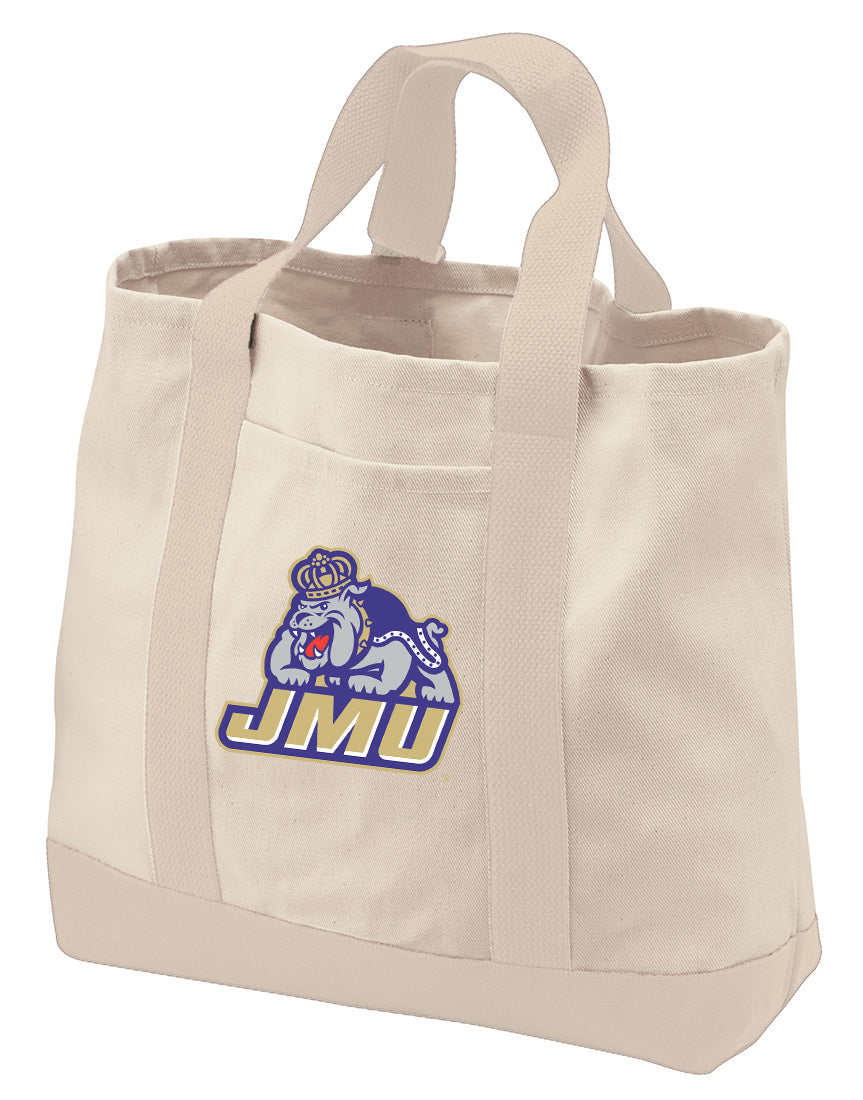 JMU Canvas Tote Bag James Madison University Classic Tote