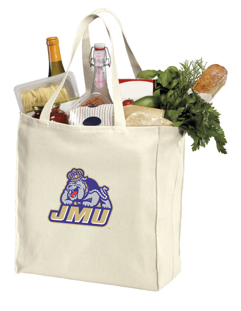 JMU Grocery Shopping Bag James Madison University Reusable Cotton Bag