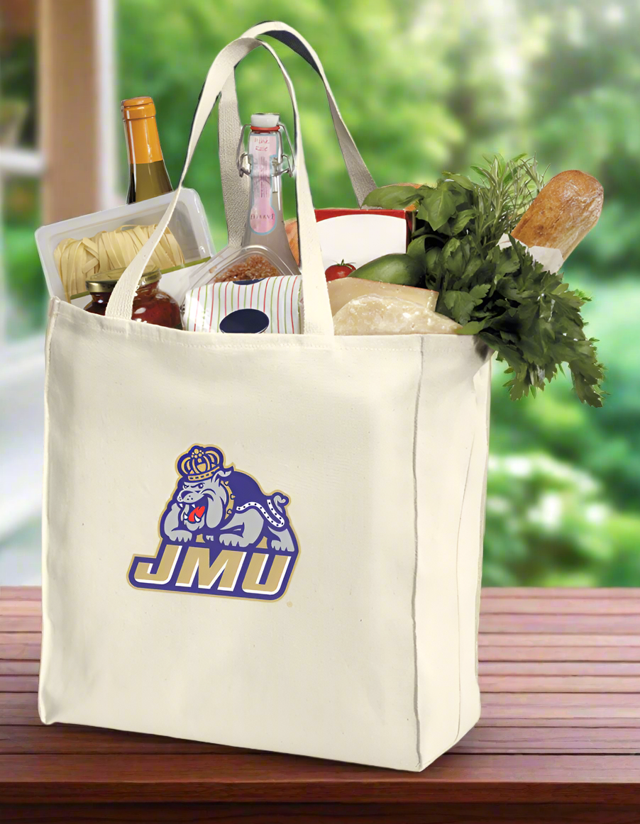 JMU Grocery Shopping Bag James Madison University Reusable Cotton Bag