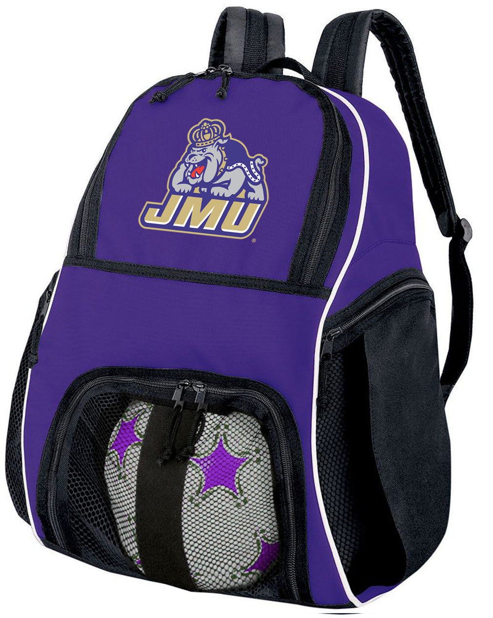 JMU Soccer Ball Backpack or James Madison University Volleyball Sports Gear Bag