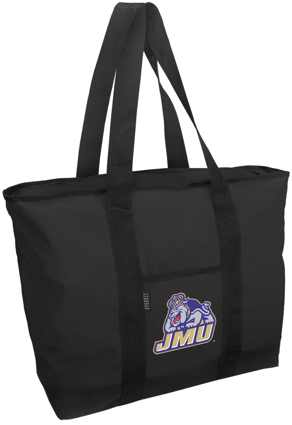 JMU Tote Bag James Madison University Large Zippered Tote