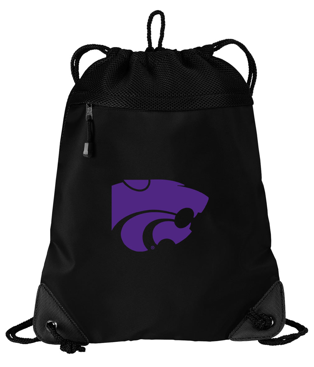 Kansas State Drawstring Backpack K-State Cinch Pack - Mesh & Microfiber