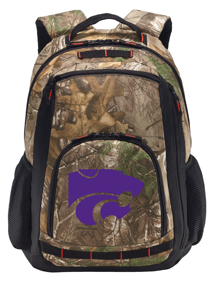 Kansas State Camo Backpack K-State Laptop Computer Backpack