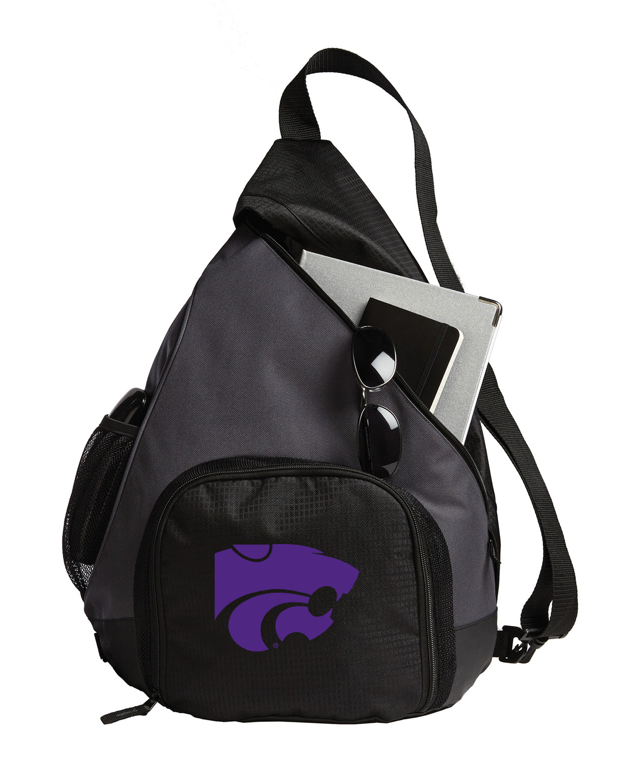 Kansas State Sling Backpack K-State Bag with Soccer Ball or Volleyball Bag Sports Gear Compartment Practice Bag