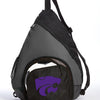 Kansas State Sling Backpack K-State Bag with Soccer Ball or Volleyball Bag Sports Gear Compartment Practice Bag