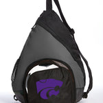 Kansas State Sling Backpack K-State Bag with Soccer Ball or Volleyball Bag Sports Gear Compartment Practice Bag