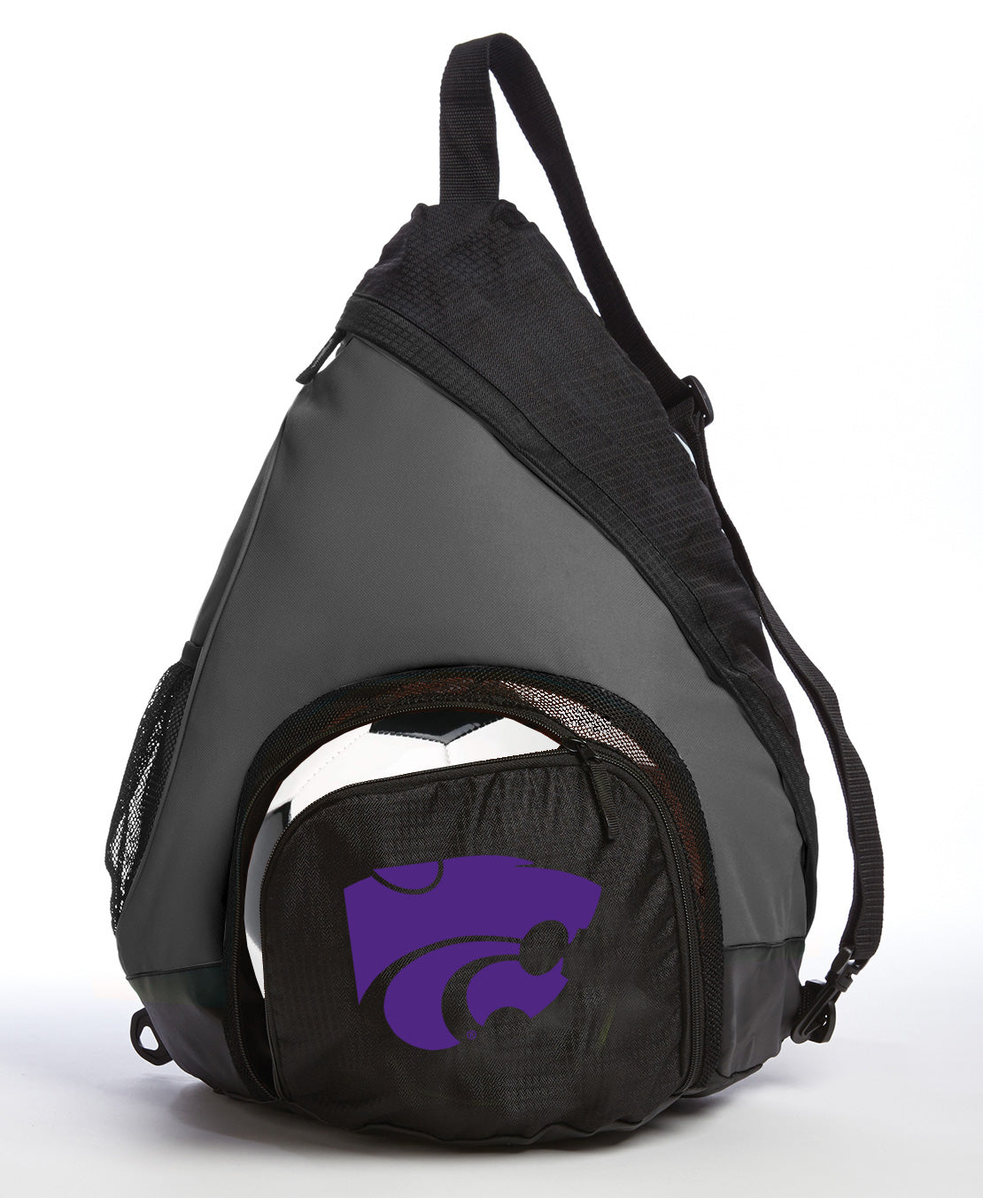 Kansas State Sling Backpack K-State Bag with Soccer Ball or Volleyball Bag Sports Gear Compartment Practice Bag