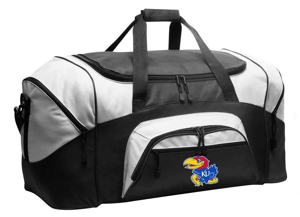 University of Kansas Large Duffel Bag KU Jayhawks Suitcase Luggage Bag