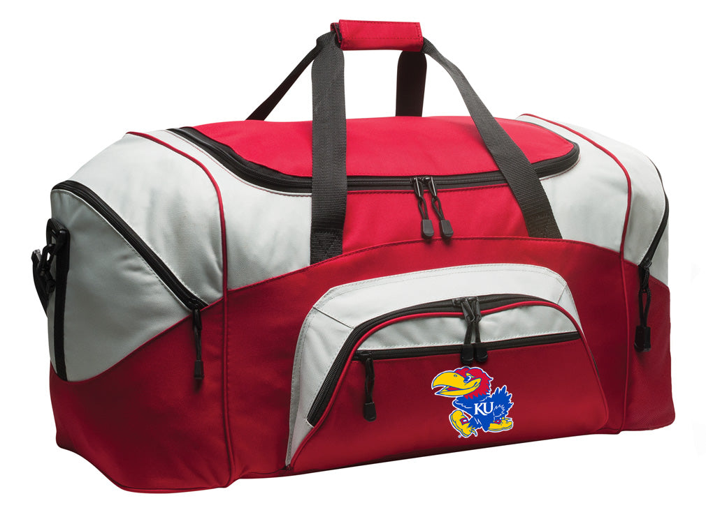 University of Kansas Large Duffel Bag KU Jayhawks Suitcase Luggage Bag