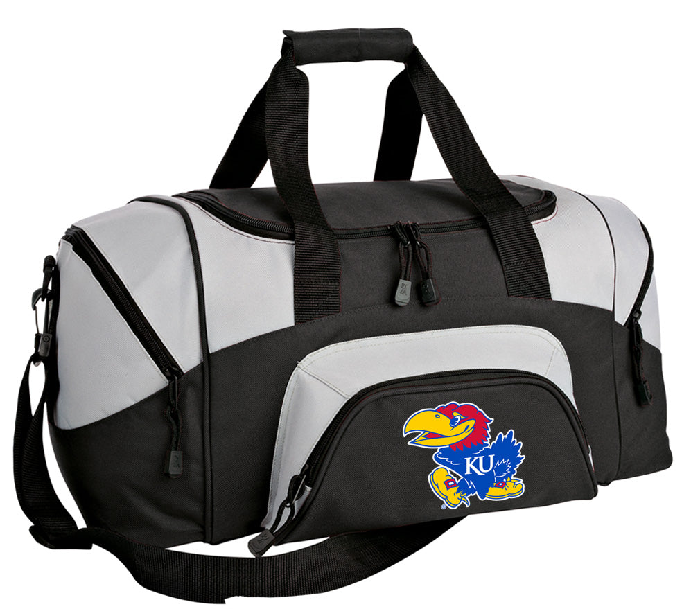 University of Kansas Small Duffel Bag KU Jayhawks Carryon Suitcase or Gym Bag