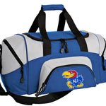 University of Kansas Small Duffel Bag KU Jayhawks Carryon Suitcase or Gym Bag