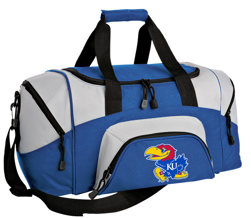 University of Kansas Small Duffel Bag KU Jayhawks Carryon Suitcase or Gym Bag