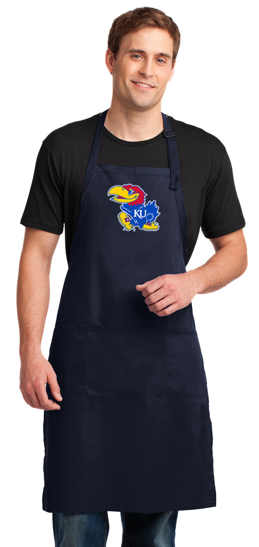 University of Kansas Large Apron KU Jayhawks Apron - Adjustable with Pockets