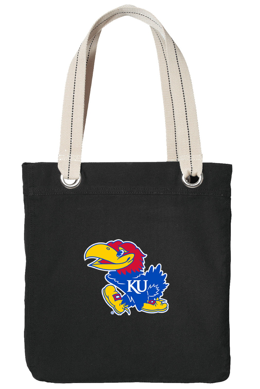 University of Kansas Tote Bag KU Jayhawks Deluxe Canvas Shoulder Bag