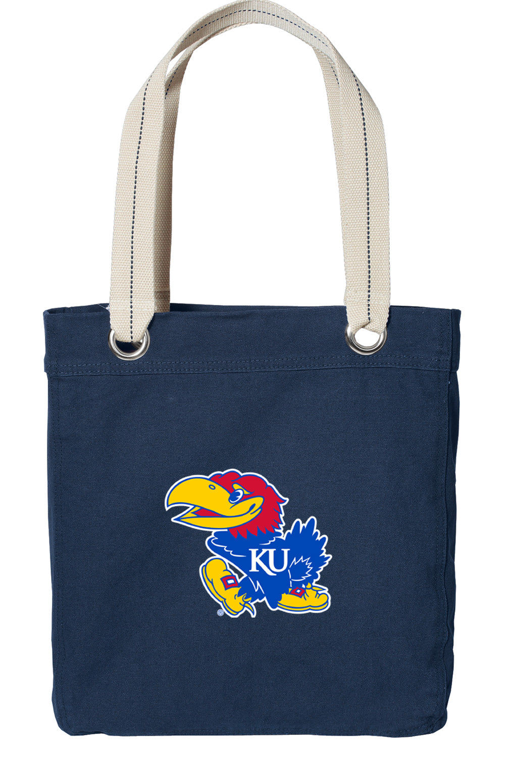 University of Kansas Tote Bag KU Jayhawks Deluxe Canvas Shoulder Bag