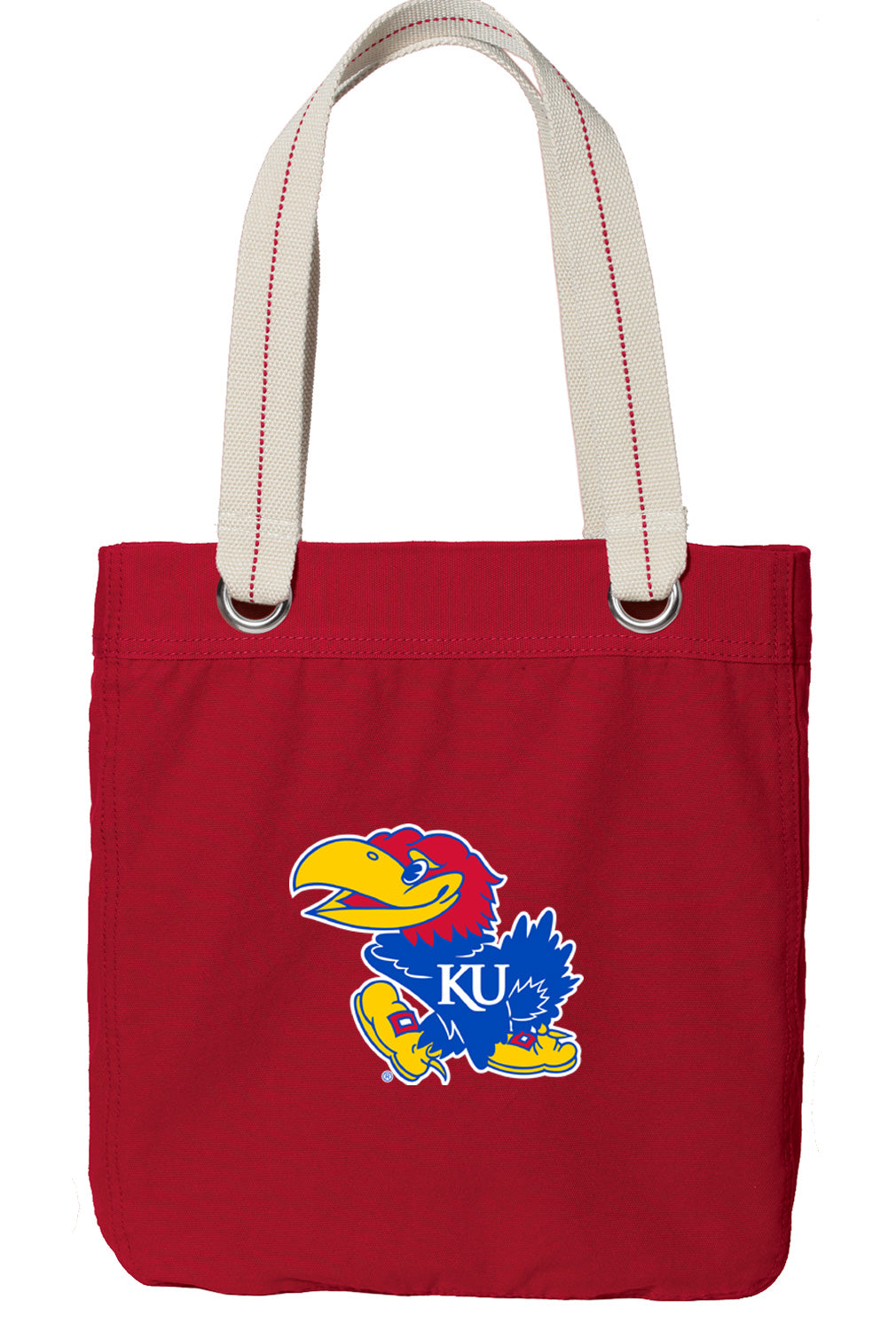 University of Kansas Tote Bag KU Jayhawks Deluxe Canvas Shoulder Bag