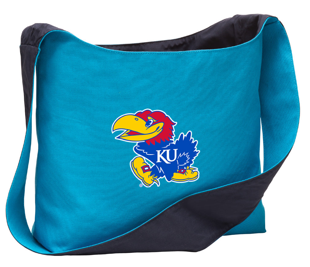 University of Kansas Cross Body Bag KU Jayhawks Shoulder Tote Bag - Sling Style