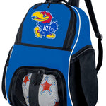 University of Kansas Soccer Ball Backpack or KU Jayhawks Volleyball Sports Gear Bag