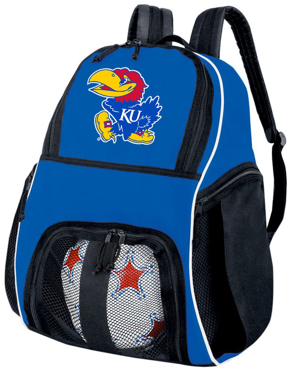 University of Kansas Soccer Ball Backpack or KU Jayhawks Volleyball Sports Gear Bag