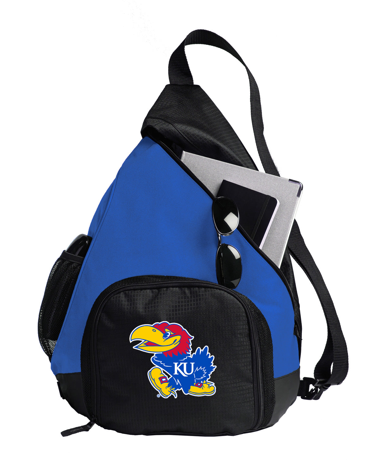 University of Kansas Sling Backpack KU Jayhawks Bag with Soccer Ball or Volleyball Bag Sports Gear Compartment Practice Bag