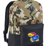 University of Kansas Camo Backpack KU Jayhawks Medium Classic Style Backpack