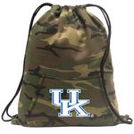 University of Kentucky Camo Drawstring Backpack UK Wildcats Hoody Style Cinch Pack Bag