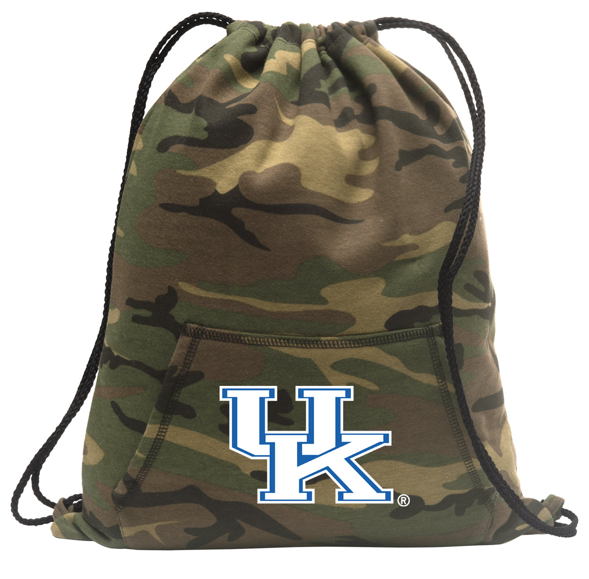 University of Kentucky Camo Drawstring Backpack UK Wildcats Hoody Style Cinch Pack Bag