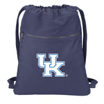 University of Kentucky Canvas Drawstring Backpack UK Wildcats Cotton Cinch Pack Bag