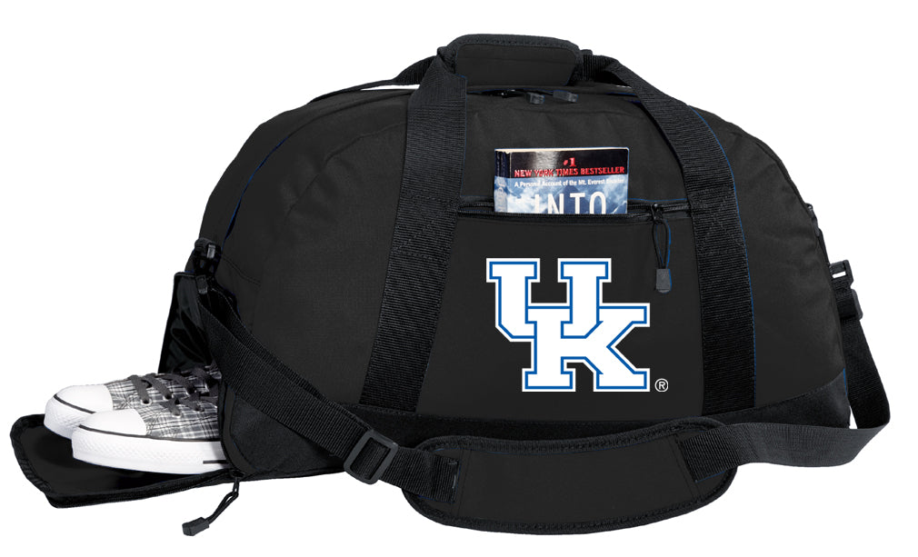 University of Kentucky Duffel Bag UK Wildcats Gym or Sports Bag with Shoe Pocket