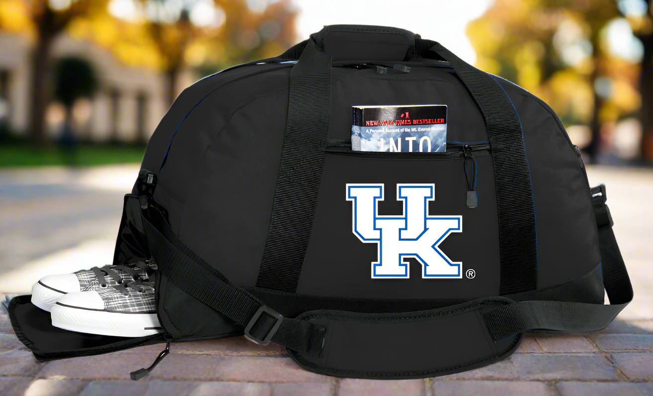 University of Kentucky Duffel Bag UK Wildcats Gym or Sports Bag with Shoe Pocket