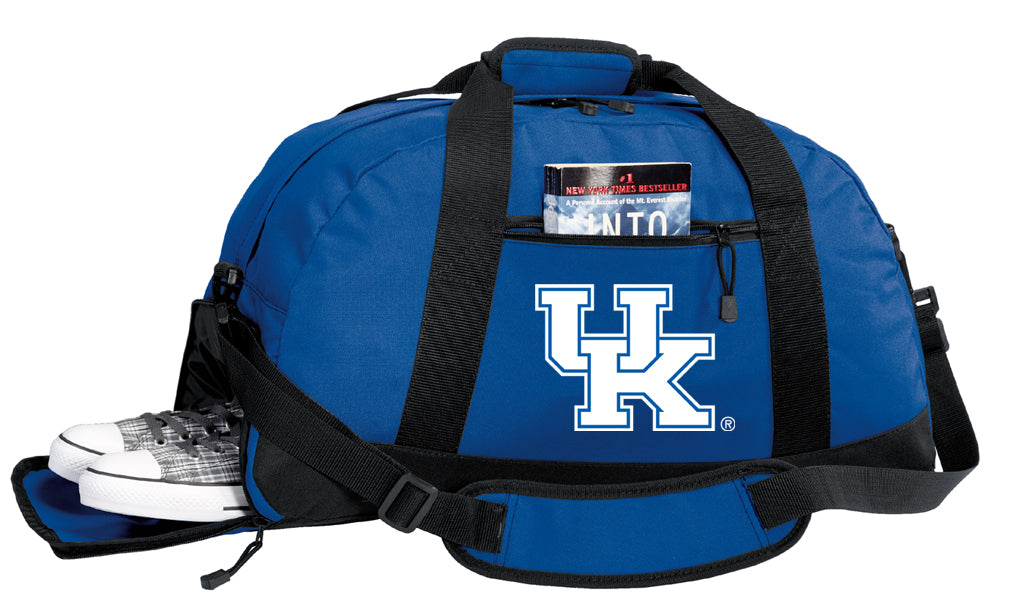 University of Kentucky Duffel Bag UK Wildcats Gym or Sports Bag with Shoe Pocket