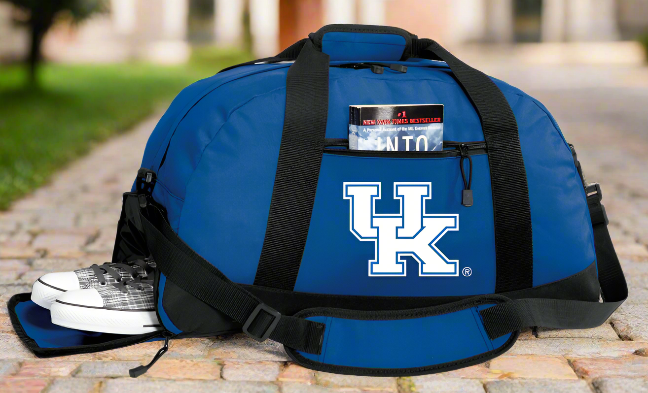 University of Kentucky Duffel Bag UK Wildcats Gym or Sports Bag with Shoe Pocket