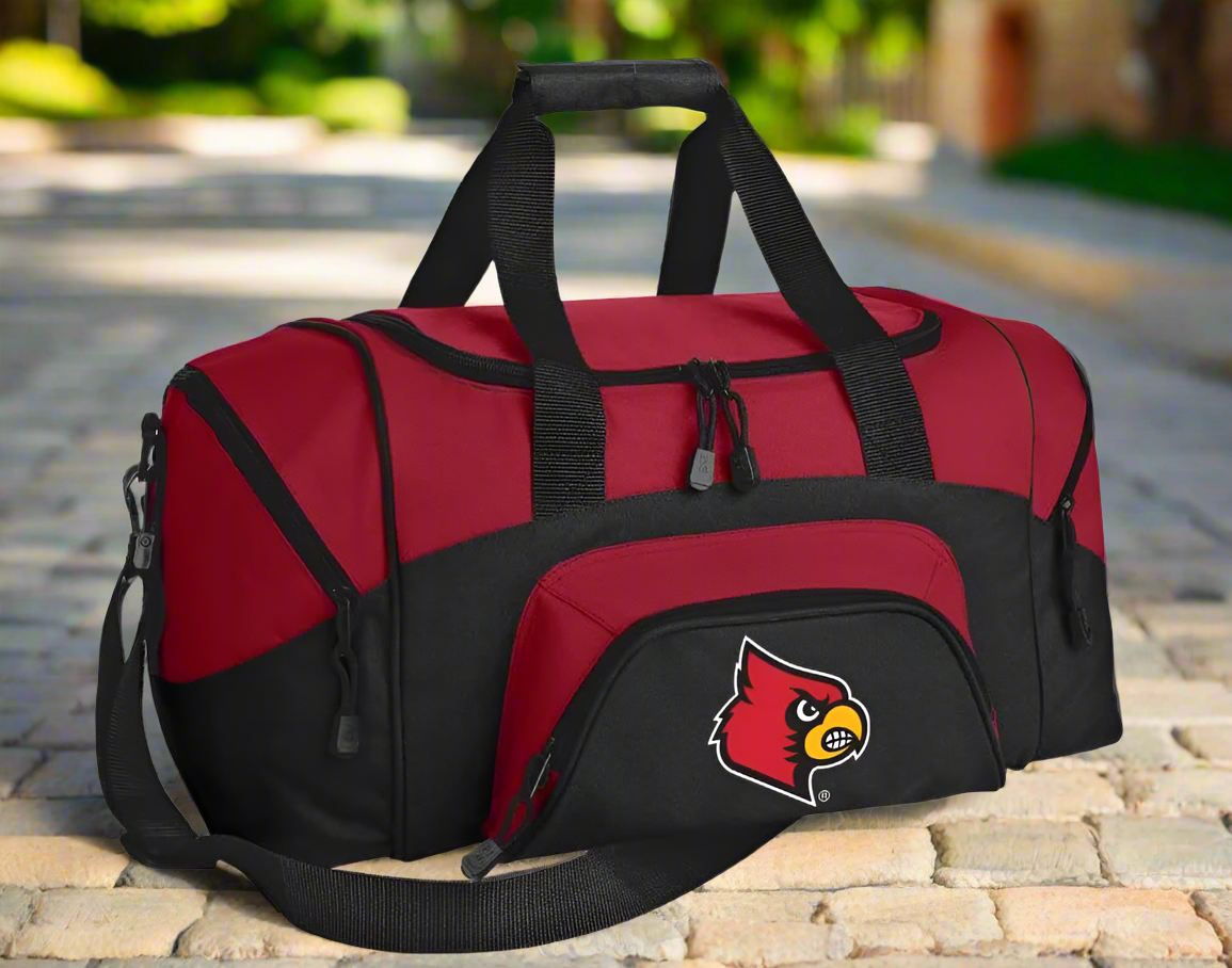 University of Louisville Small Duffel Bag Louisville Cardinals Carryon Suitcase or Gym Bag