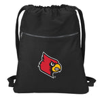 University of Louisville Canvas Drawstring Backpack Louisville Cardinals Cotton Cinch Pack Bag