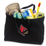 University of Louisville Large Tote Bag Louisville Cardinals Jumbo Tote for Beach Pool or Travel