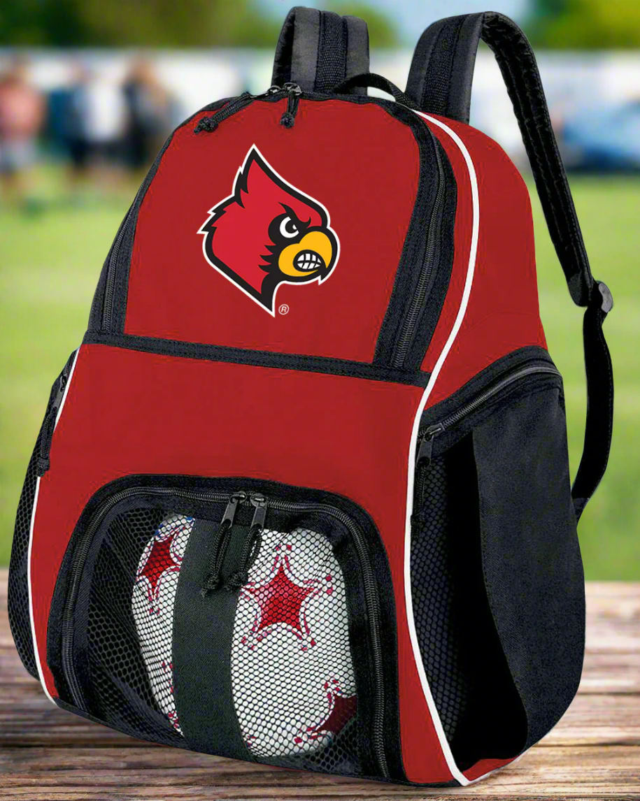 University of Louisville Soccer Ball Backpack or Louisville Cardinals Volleyball Sports Gear Bag