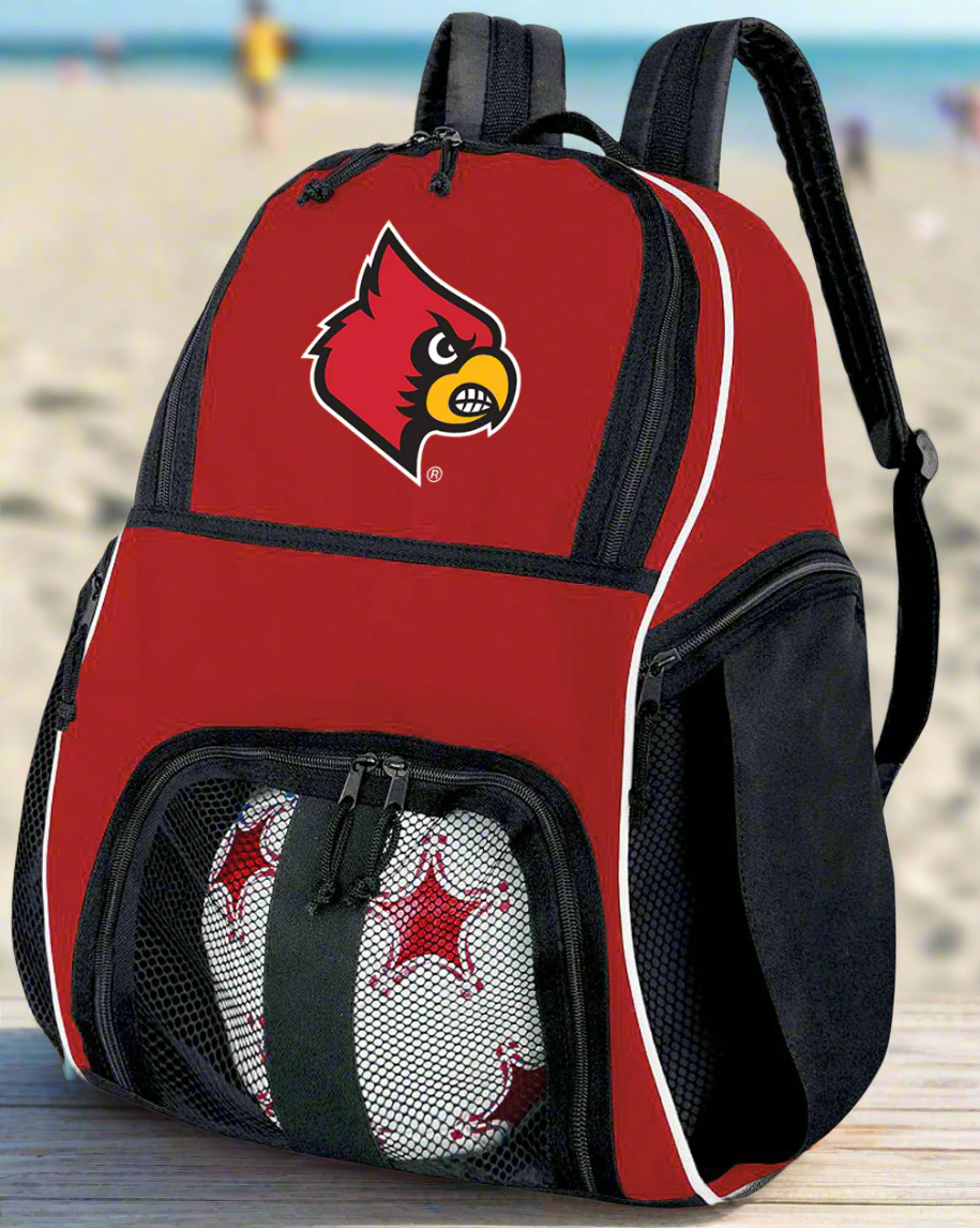 University of Louisville Soccer Ball Backpack or Louisville Cardinals Volleyball Sports Gear Bag