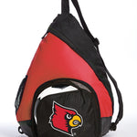 University of Louisville Sling Backpack Louisville Cardinals Bag with Soccer Ball or Volleyball Bag Sports Gear Compartment Practice Bag