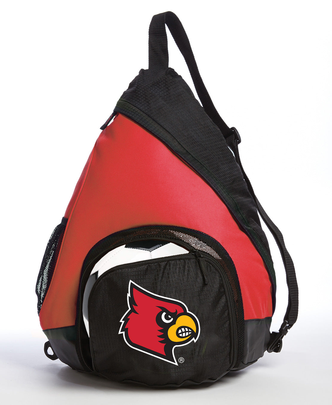 University of Louisville Sling Backpack Louisville Cardinals Bag with Soccer Ball or Volleyball Bag Sports Gear Compartment Practice Bag