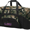 LSU Tigers Large Camo Duffel Bag LSU Suitcase or Sports Gear Bag